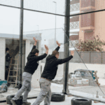 servicios pistas de pádel - cambio cristal pista de pádel