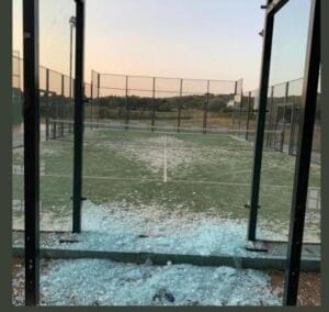 rotura cristal de pádel